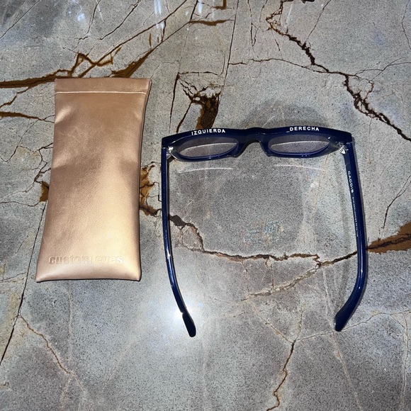 Royal Blue Caddis Eyeglasses 1.00 - Picture 3 of 6